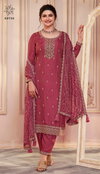 Saanjh By Vinay Kuleesh Silk Georgette Embroidered Salwar Kameez Manufacturers
